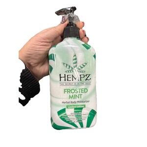 HEMPZ Frosted Mint Herbal Body Moisturizer Limited Edition 17 fl oz New & Sealed